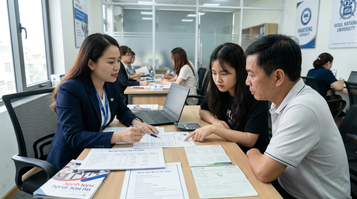 Hồ sơ chứng minh tài chính gồm sổ tiết kiệm và thu nhập người bảo lãnh - Du học Hàn Quốc cần chứng minh tài chính không