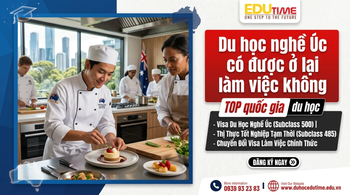 Du học Edutime - Tư vấn du học chuyên biệt 83 Du học nghề Úc có được ở lại làm việc không