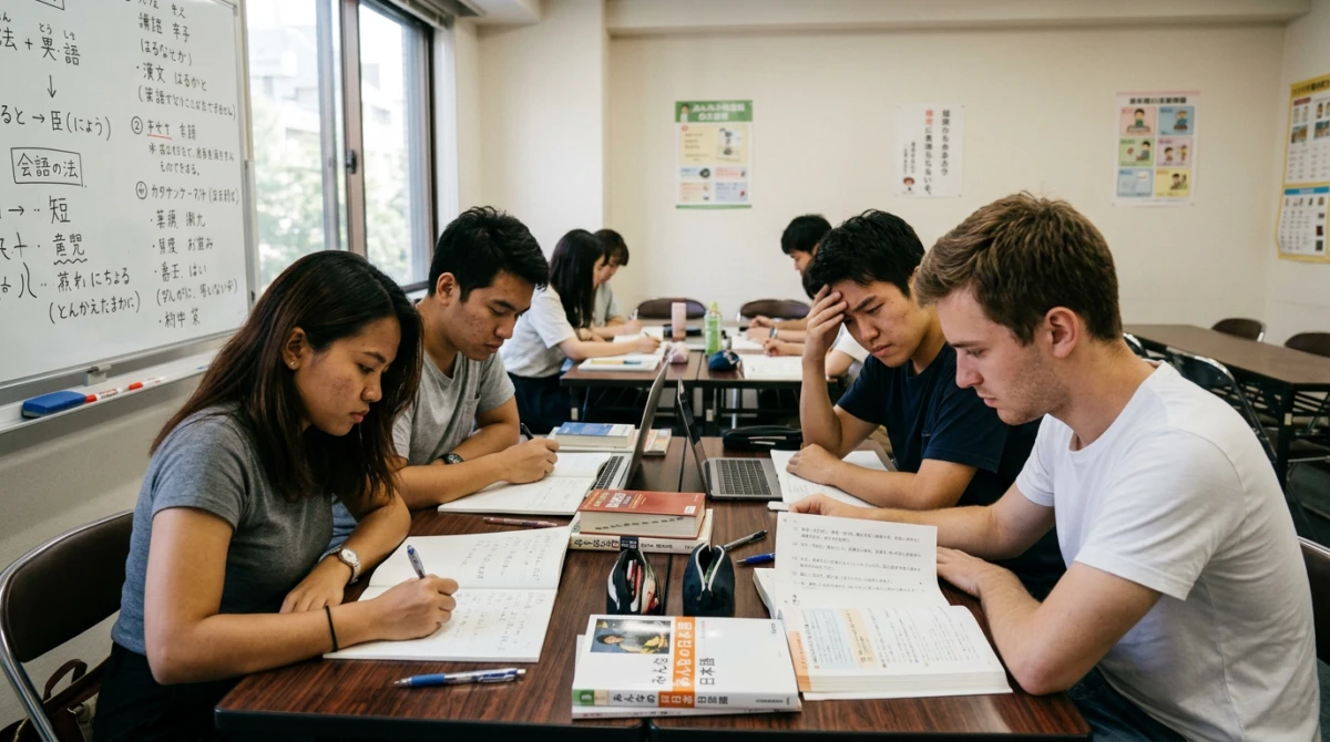 Học viên cần vượt qua rào cản ngôn ngữ và áp lực thi cử trong suốt quá trình học tập. - Du học Nhật Bản có nên đi không