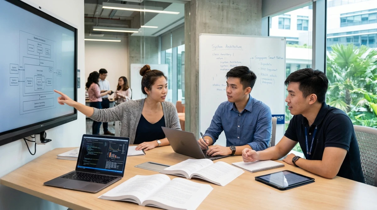 Sinh viên trao đổi học thuật và phát triển dự án công nghệ - Du học Thạc sĩ Hệ thống thông tin Singapore