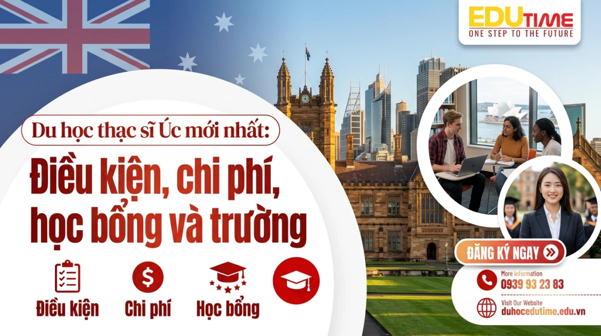 Du học thạc sĩ Úc mới nhất: Điều kiện, chi phí, học bổng và trường