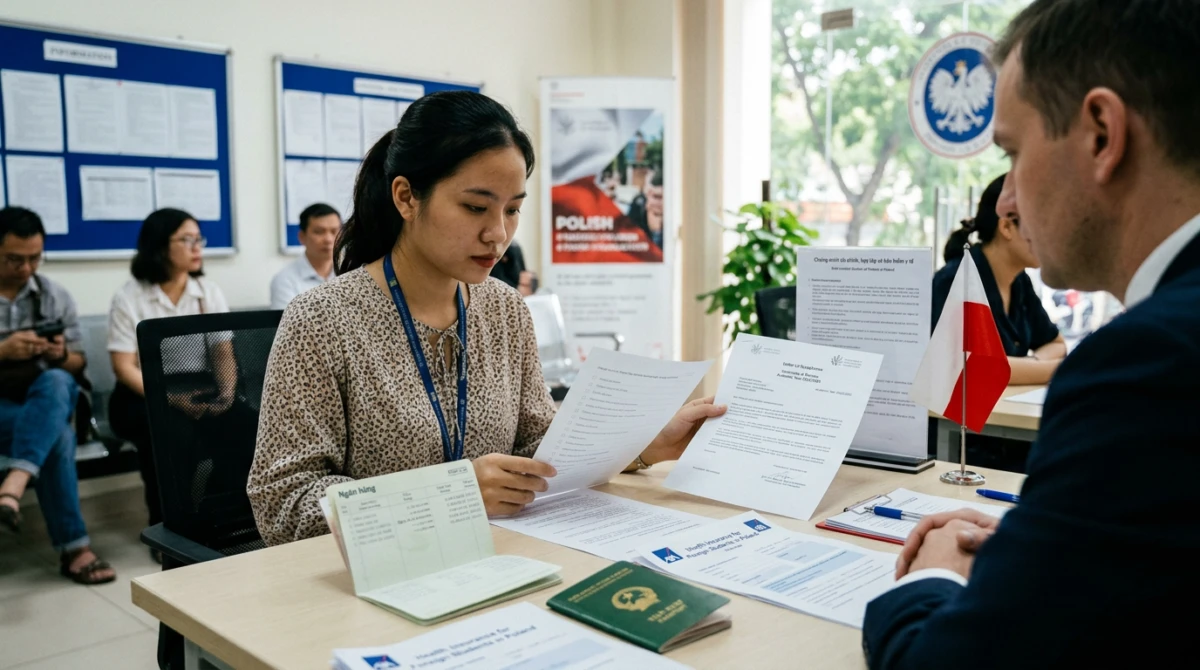 Quy trình nộp hồ sơ xin visa du học Ba Lan tại cơ quan ngoại giao - Hồ sơ xin visa du học Ba Lan cần những gì?