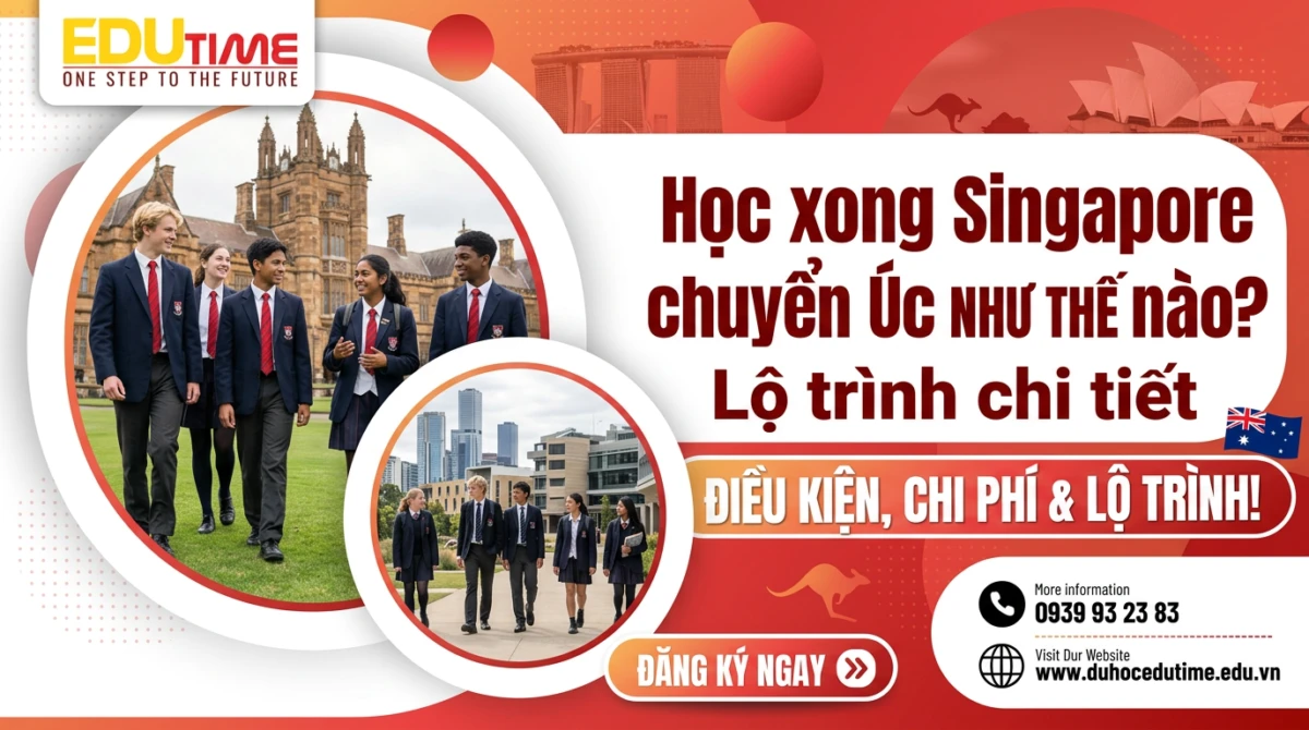 Du học Edutime - Tư vấn du học chuyên biệt 99 Học xong Singapore chuyển Úc như thế nào? Lộ trình chi tiết