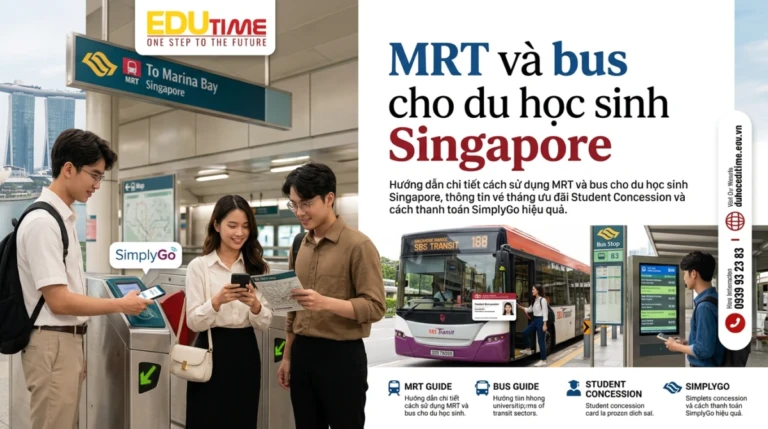MRT và bus cho du học sinh Singapore