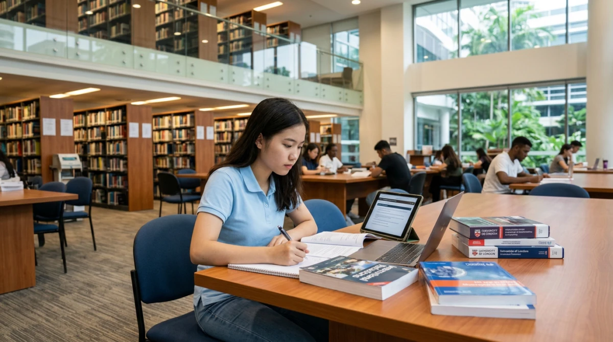 Không gian tự học chuyên nghiệp và hiện đại hỗ trợ sinh viên quốc tế - lấy bằng Anh tại Singapore