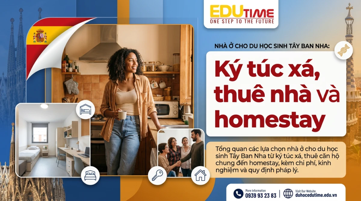 Nhà ở cho du học sinh Tây Ban Nha: Ký túc xá, thuê nhà và homestay
