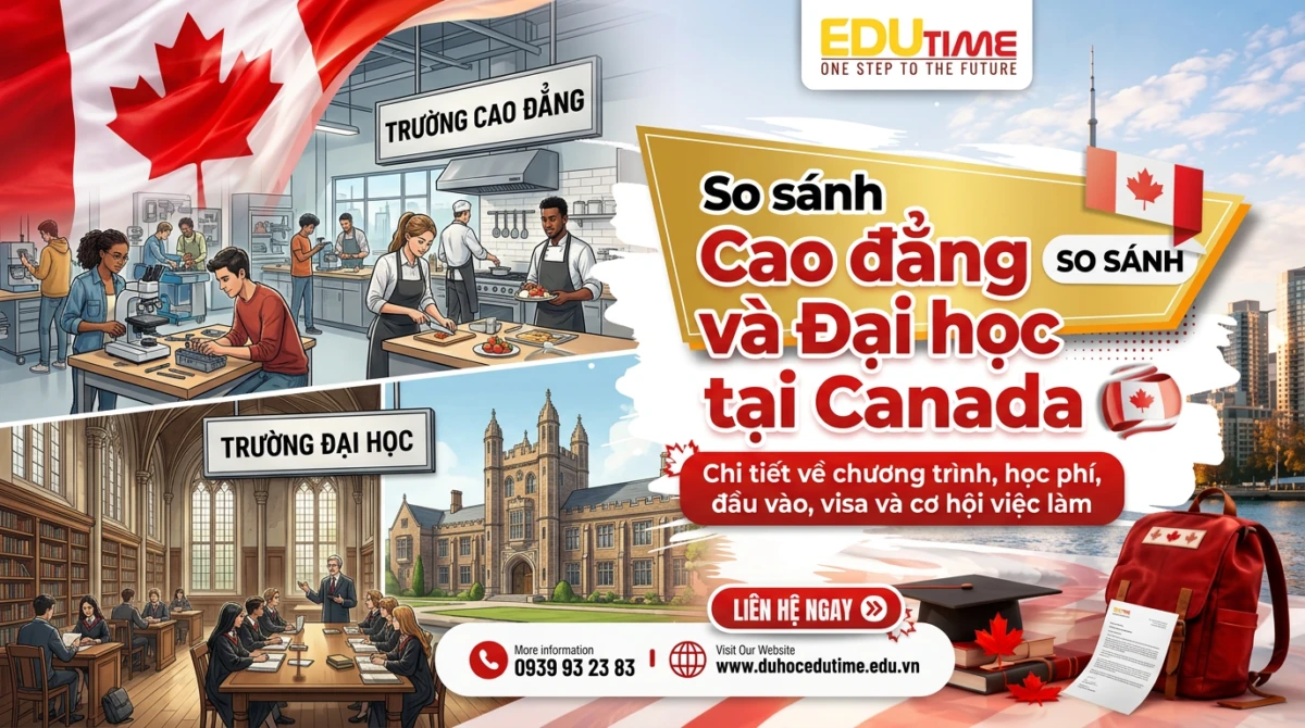 Du học Edutime - Tư vấn du học chuyên biệt 80 So sánh Cao đẳng và Đại học tại Canada