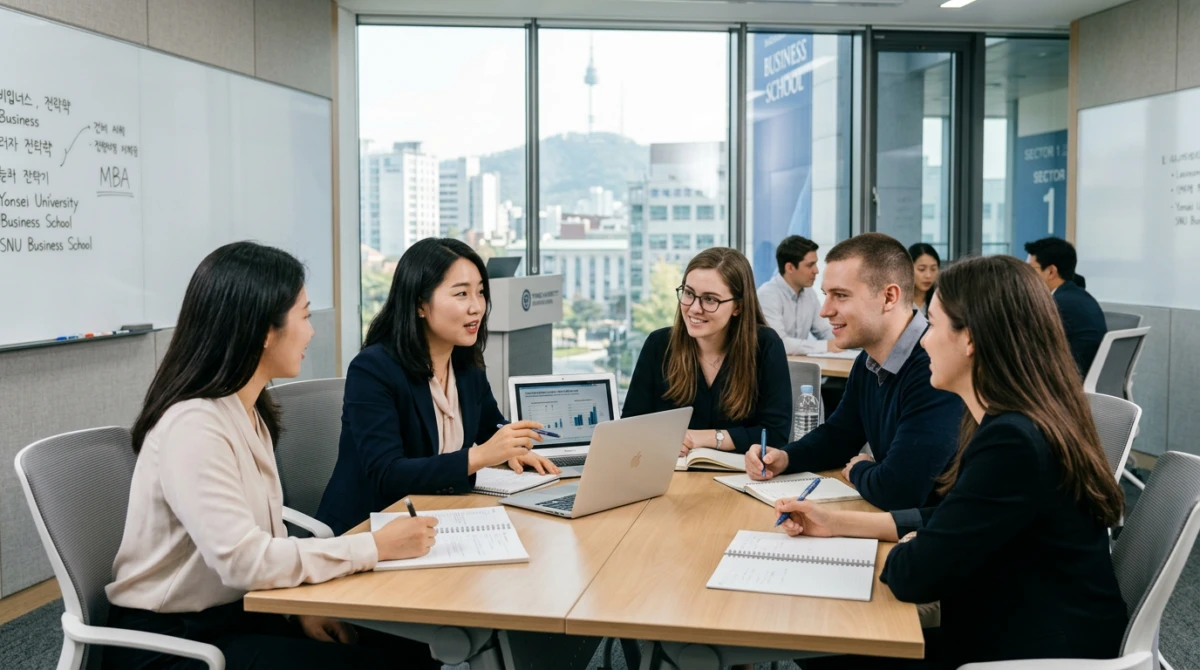 Thạc sĩ Hàn Quốc ngành Quản trị kinh doanh và lộ trình học tập 2 Không gian thảo luận nhóm giúp phát triển kỹ năng lãnh đạo cho học viên MBA - Thạc sĩ Hàn Quốc ngành Quản trị kinh doanh