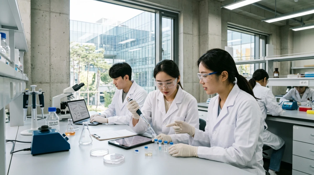 Không gian học tập và nghiên cứu khoa học tại trường đại học - Top trường đại học Hàn Quốc có chương trình tiếng Anh