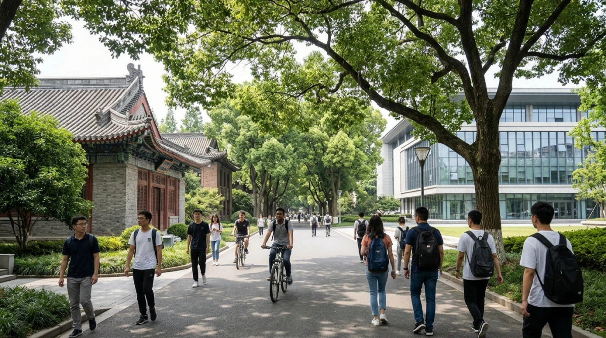 Không gian học tập truyền thống và hiện đại tại Đại học Chiết Giang - Top trường đại học tốt tại Hàng Châu