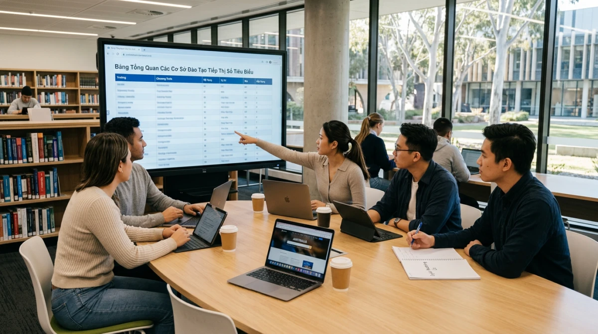 Top trường đào tạo Digital Marketing tại Úc - Bảng tổng quan các cơ sở đào tạo tiếp thị số tiêu biểu - Top trường đào tạo Digital Marketing tại Úc