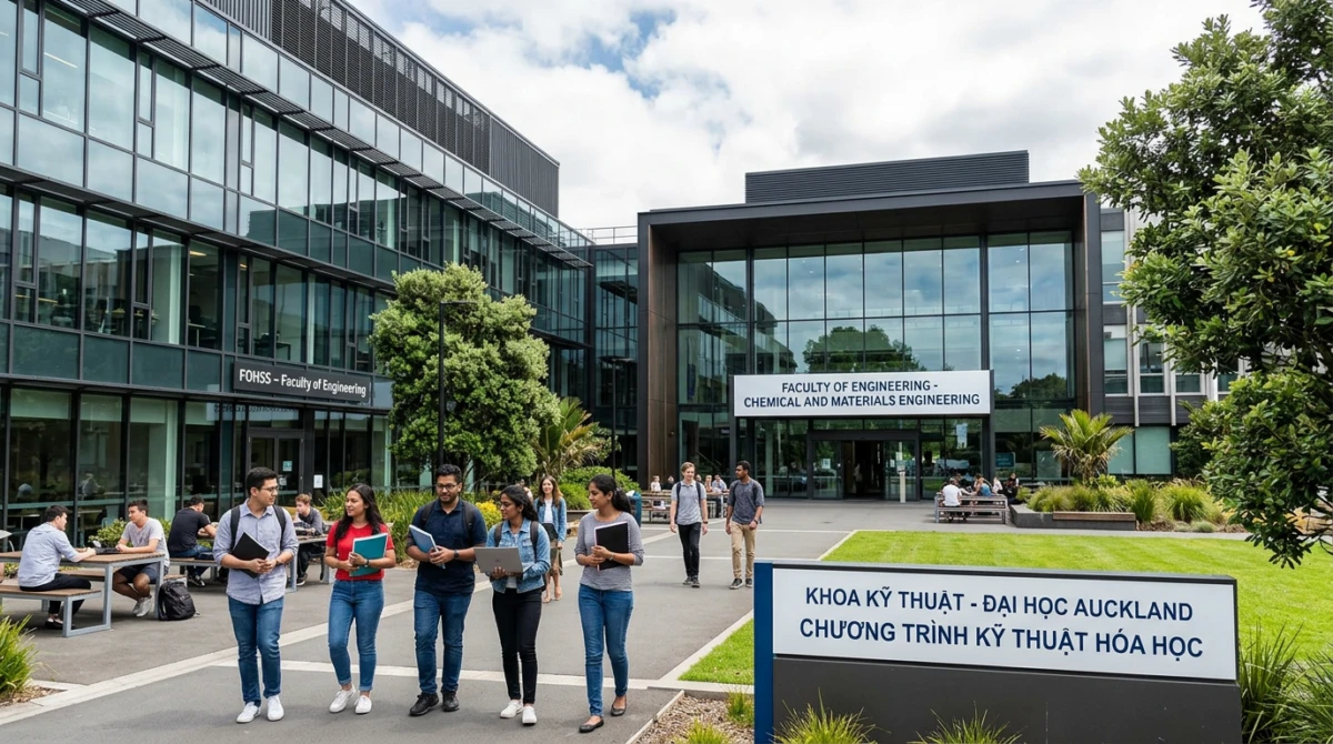 Top trường đào tạo Kỹ thuật hóa học tại New Zealand 2 Khuôn viên hiện đại của The University of Auckland. - Kỹ thuật hóa học tại New Zealand