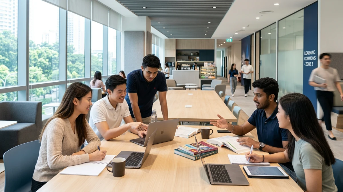 Không gian học tập chuyên nghiệp tại các học viện tư thục Singapore - Top trường Singapore học phí hợp lý