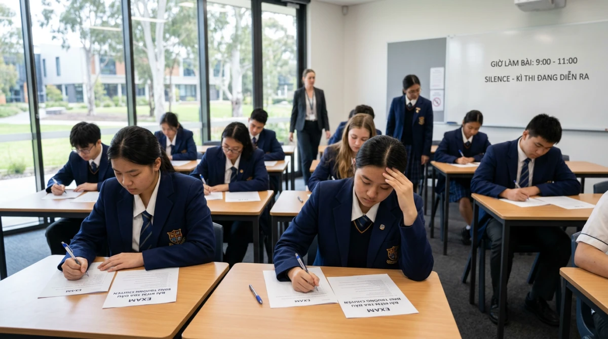 Khuôn viên học tập hiện đại của một trường trung học phổ thông tại Melbourne - trường THPT tại Melbourne