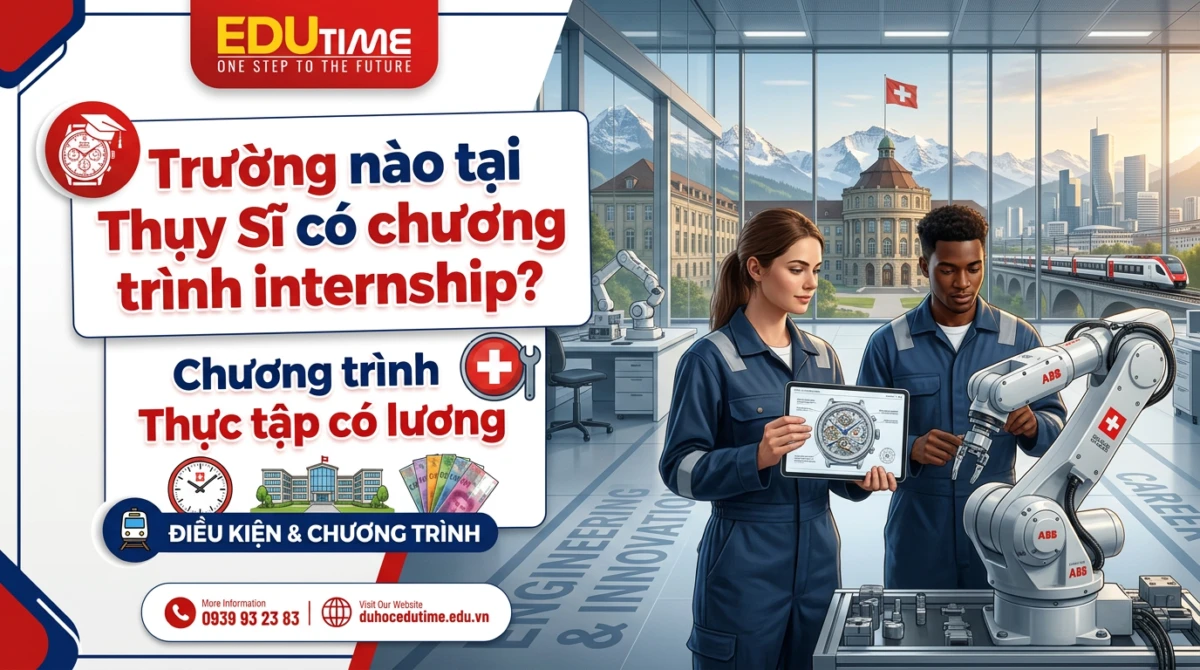Trường nào tại Thụy Sĩ có chương trình internship?